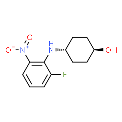 ChemSpider 2D Image | trans-4-[(2-Fluoro-6-nitrophenyl)amino]cyclohexanol | C12H15FN2O3