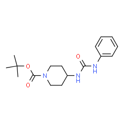 ChemSpider 2D Image | 2-Methyl-2-propanyl 4-[(phenylcarbamoyl)amino]-1-piperidinecarboxylate | C17H25N3O3