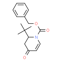 ChemSpider 2D Image | Benzyl 2-(2-methyl-2-propanyl)-4-oxo-3,4-dihydro-1(2H)-pyridinecarboxylate | C17H21NO3