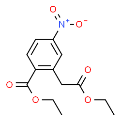 ChemSpider 2D Image | Ethyl 2-(2-ethoxy-2-oxoethyl)-4-nitrobenzoate | C13H15NO6