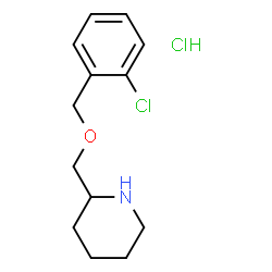 ChemSpider 2D Image | 2-{[(2-CHLOROPHENYL)METHOXY]METHYL}PIPERIDINE HYDROCHLORIDE | C13H19Cl2NO