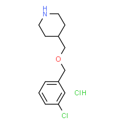 ChemSpider 2D Image | 4-{[(3-CHLOROPHENYL)METHOXY]METHYL}PIPERIDINE HYDROCHLORIDE | C13H19Cl2NO