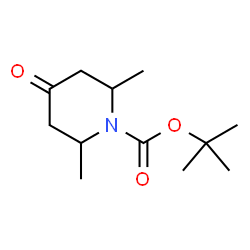 ChemSpider 2D Image | tert-Butyl 2,6-dimethyl-4-oxopiperidine-1-carboxylate | C12H21NO3