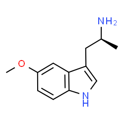 ChemSpider 2D Image | (2S)-1-(5-Methoxy-1H-indol-3-yl)-2-propanamine | C12H16N2O