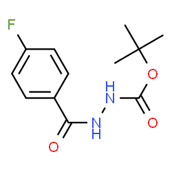 ChemSpider 2D Image | tert-Butyl 2-(4-fluorobenzoyl)hydrazinecarboxylate | C12H15FN2O3