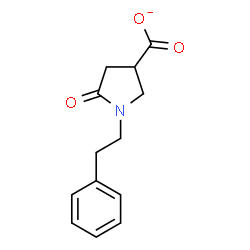 ChemSpider 2D Image | 5-Oxo-1-(2-phenylethyl)-3-pyrrolidinecarboxylate | C13H14NO3