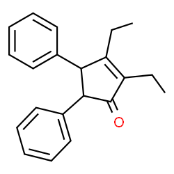 ChemSpider 2D Image | 2,3-Diethyl-4,5-diphenyl-2-cyclopenten-1-one | C21H22O