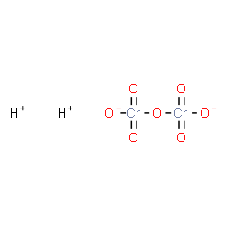 ChemSpider 2D Image | hydron;oxido-(oxido(dioxo)chromio)oxy-dioxo-chromium | H2Cr2O7