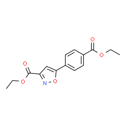 ChemSpider 2D Image | Ethyl 5-[4-(ethoxycarbonyl)phenyl]-1,2-oxazole-3-carboxylate | C15H15NO5