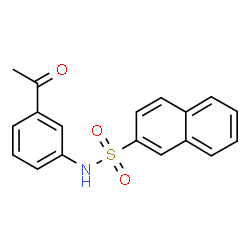 ChemSpider 2D Image | N-(3-Acetylphenyl)-2-naphthalenesulfonamide | C18H15NO3S