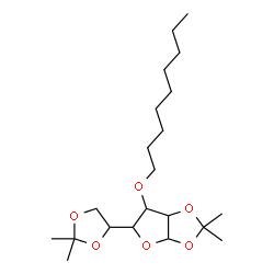 ChemSpider 2D Image | 5-(2,2-Dimethyl-1,3-dioxolan-4-yl)-2,2-dimethyl-6-(nonyloxy)tetrahydrofuro[2,3-d][1,3]dioxole | C21H38O6