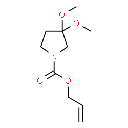ChemSpider 2D Image | Allyl 3,3-dimethoxy-1-pyrrolidinecarboxylate | C10H17NO4