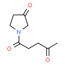 ChemSpider 2D Image | 1-(3-Oxo-1-pyrrolidinyl)-1,4-pentanedione | C9H13NO3