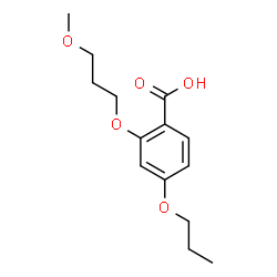ChemSpider 2D Image | 2-(3-Methoxypropoxy)-4-propoxybenzoic acid | C14H20O5