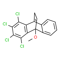 ChemSpider 2D Image | 3,4,5,6-Tetrachloro-1-methoxytetracyclo[6.6.2.0~2,7~.0~9,14~]hexadeca-2,4,6,9,11,13,15-heptaene | C17H10Cl4O