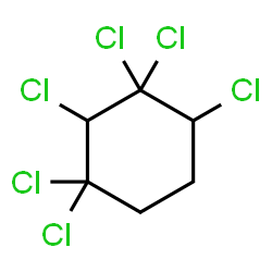 ChemSpider 2D Image | 1,1,2,3,3,4-Hexachlorocyclohexane | C6H6Cl6