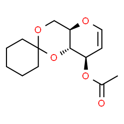 ChemSpider 2D Image | 3-O-Acetyl-1,5-anhydro-4,6-O-1,1-cyclohexanediyl-2-deoxy-D-arabino-hex-1-enitol | C14H20O5