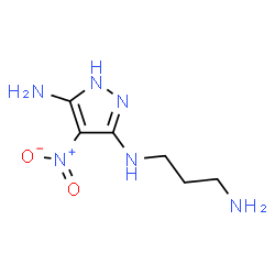 ChemSpider 2D Image | N~3~-(3-Aminopropyl)-4-nitro-1H-pyrazole-3,5-diamine | C6H12N6O2
