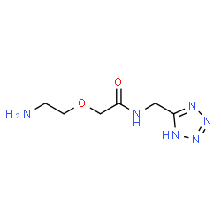 ChemSpider 2D Image | 2-(2-Aminoethoxy)-N-(1H-tetrazol-5-ylmethyl)acetamide | C6H12N6O2
