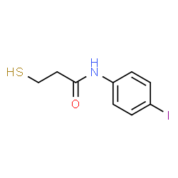 ChemSpider 2D Image | N-(4-Iodophenyl)-3-sulfanylpropanamide | C9H10INOS
