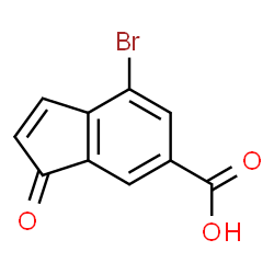 ChemSpider 2D Image | 4-Bromo-1-oxo-1H-indene-6-carboxylic acid | C10H5BrO3