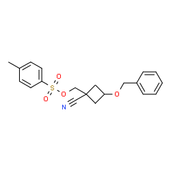 ChemSpider 2D Image | [3-(Benzyloxy)-1-cyanocyclobutyl]methyl 4-methylbenzenesulfonate | C20H21NO4S