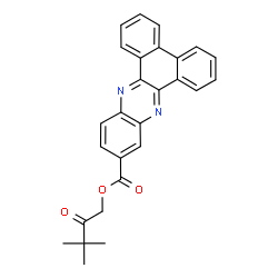 ChemSpider 2D Image | 3,3-Dimethyl-2-oxobutyl dibenzo[a,c]phenazine-11-carboxylate | C27H22N2O3