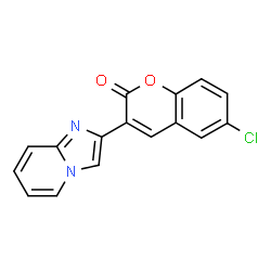 ChemSpider 2D Image | 6-Chloro-3-(imidazo[1,2-a]pyridin-2-yl)-2H-chromen-2-one | C16H9ClN2O2
