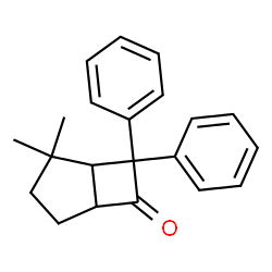 ChemSpider 2D Image | 2,2-Dimethyl-7,7-diphenylbicyclo[3.2.0]heptan-6-one | C21H22O