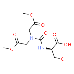 ChemSpider 2D Image | N-[Bis(2-methoxy-2-oxoethyl)carbamoyl]-D-serine | C10H16N2O8