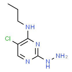 ChemSpider 2D Image | 5-Chloro-2-hydrazino-N-propyl-4-pyrimidinamine | C7H12ClN5