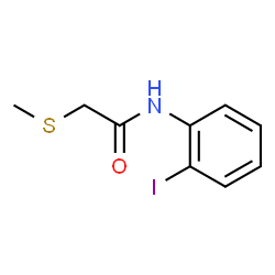 ChemSpider 2D Image | N-(2-Iodophenyl)-2-(methylsulfanyl)acetamide | C9H10INOS
