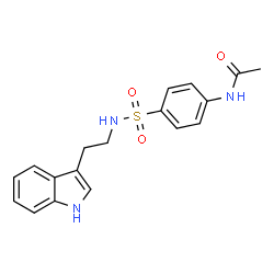 ChemSpider 2D Image | N-(4-{[2-(1H-Indol-3-yl)ethyl]sulfamoyl}phenyl)acetamide | C18H19N3O3S