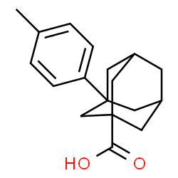 ChemSpider 2D Image | 3-p-Tolyl-adamantane-1-carboxylic acid | C18H22O2