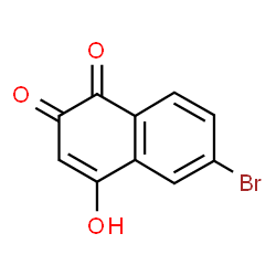 ChemSpider 2D Image | 6-Bromo-4-hydroxy-1,2-naphthalenedione | C10H5BrO3