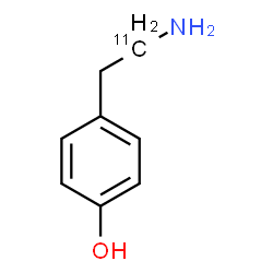 ChemSpider 2D Image | 4-[2-Amino(2-~11~C)ethyl]phenol | C711CH11NO