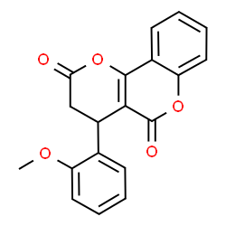 ChemSpider 2D Image | 4-(2-Methoxyphenyl)-3,4-dihydro-2H,5H-pyrano[3,2-c]chromene-2,5-dione | C19H14O5