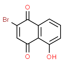 ChemSpider 2D Image | 2-Bromo-5-hydroxy-1,4-naphthoquinone | C10H5BrO3