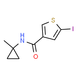 ChemSpider 2D Image | 5-Iodo-N-(1-methylcyclopropyl)-3-thiophenecarboxamide | C9H10INOS