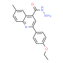 ChemSpider 2D Image | 2-(4-Ethoxyphenyl)-6-methyl-4-quinolinecarbohydrazide | C19H19N3O2