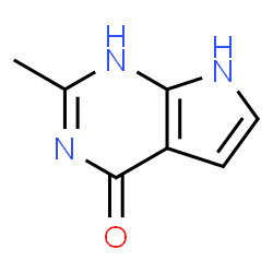 ChemSpider 2D Image | 2-methyl-1H-pyrrolo[2,3-d]pyrimidin-4(7H)-one | C7H7N3O