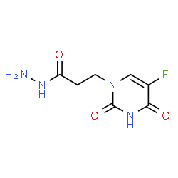 ChemSpider 2D Image | 3-(5-Fluoro-2,4-dioxo-3,4-dihydro-1(2H)-pyrimidinyl)propanehydrazide | C7H9FN4O3