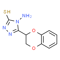 ChemSpider 2D Image | 4-amino-5-(2,3-dihydro-1,4-benzodioxin-2-yl)-2H-1,2,4-triazole-3-thione | C10H10N4O2S