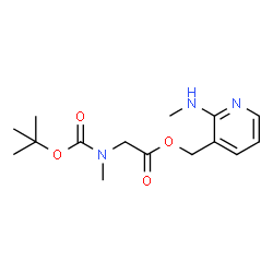 ChemSpider 2D Image | [2-(METHYLAMINO)PYRIDIN-3-YL]METHYL 2-{[(TERT-BUTOXY)CARBONYL](METHYL)AMINO}ACETATE | C15H23N3O4