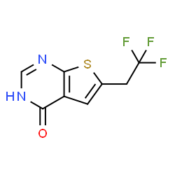 ChemSpider 2D Image | 6-(2,2,2-Trifluoroethyl)thieno[2,3-d]pyrimidin-4(1H)-one | C8H5F3N2OS