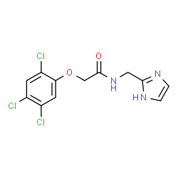 ChemSpider 2D Image | N-(1H-Imidazol-2-ylmethyl)-2-(2,4,5-trichlorophenoxy)acetamide | C12H10Cl3N3O2