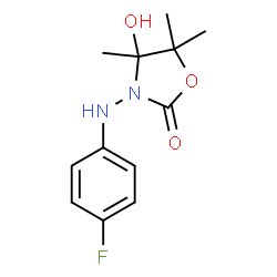 ChemSpider 2D Image | 3-[(4-Fluorophenyl)amino]-4-hydroxy-4,5,5-trimethyl-1,3-oxazolidin-2-one | C12H15FN2O3