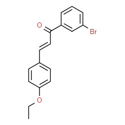 ChemSpider 2D Image | (2E)-1-(3-Bromophenyl)-3-(4-ethoxyphenyl)-2-propen-1-one | C17H15BrO2