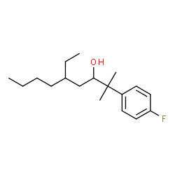 ChemSpider 2D Image | 5-Ethyl-2-(4-fluorophenyl)-2-methyl-3-nonanol | C18H29FO