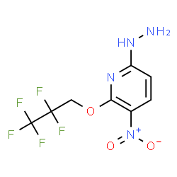 ChemSpider 2D Image | 6-Hydrazino-3-nitro-2-(2,2,3,3,3-pentafluoropropoxy)pyridine | C8H7F5N4O3
